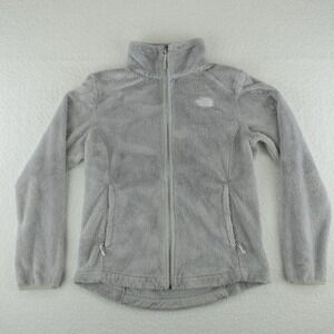 The North Face Long‎ Sleeve Full Zip Fleece Jacket Womens Medium Gray